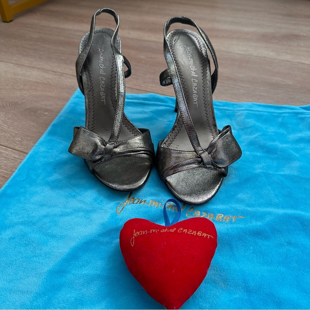 NEW Jean-Michel Cazabat Metallic Heels